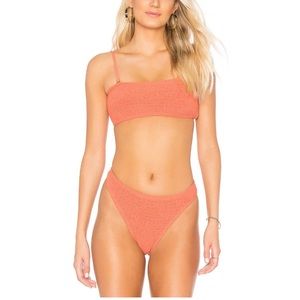 Some days Lovin- peachy scrunched bikini. Top M/ high waisted bottoms S
